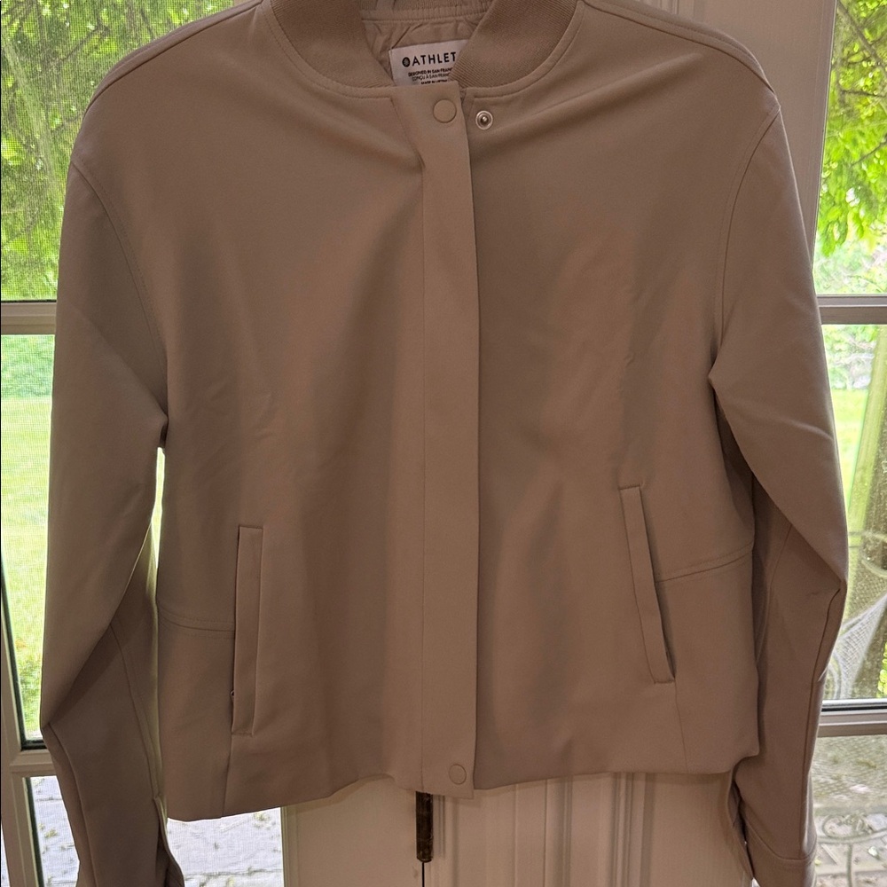 Athleta Women's Light Taupe Bomber Jacket